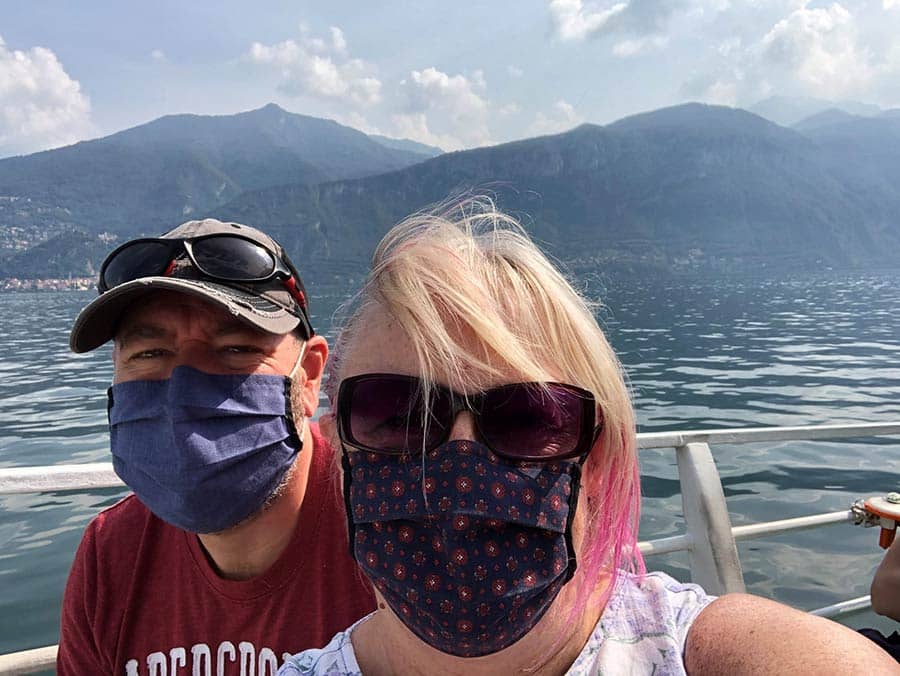 Masked Exploring on Lake Como italy